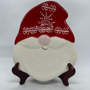 Ceramic Santa Gnome Candy Dish